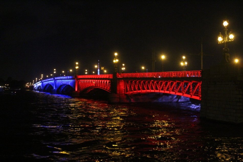 Светомузыкальное шоу украсит Дворцовый и Троицкий мосты в новогодние дни